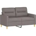 vidaXL 2-Sitzer-Sofa Taupe 120 cm Stoff 359234