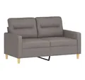 vidaXL Sofa, 2-Sitzer-Sofa Taupe 120 cm Stoff
