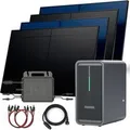 SUNNIVA Balkonkraftwerk 2000W mit Marstek B2500-D 2,24kWh Solarspeicher Wechselrichter inkl.5m Kabel 4x 500W Solarmodule Bifazial Fullblack Glas-Glas