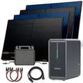 Balkonkraftwerk 2000 / 800 Watt mit Marstek B2500-D 2.24 kWh Solarspeicher, BIFAZIAL FULLBLACK komplett Steckdose