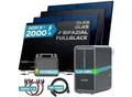 SUNNIVA® 2000W Balkonkraftwerk mit 2,24 kWh Speicher MARSTEK B2500-D, BIFAZIAL FULLBLACK komplett Steckdose, PV Solaranlage Komplettset mit Solarspeicher, 4x 500W N-Type Glas Bifacial Module