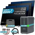 SUNNIVA® 2000W Balkonkraftwerk mit 2,24 kWh Speicher MARSTEK B2500-D BIFAZIAL