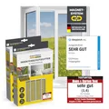 EASYmaxx Insect Protect Fliegengitter Fenster mit Magnetbefestigung | zuschneidbares Moskitonetz | Insektenschutz Fenster bis 150 x 180 cm | Mückenschutz Magnet - leichte Montage [2 Stück]