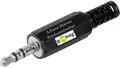 3x Stück Klinke 3,5mm Stecker Klinkenstecker z. Löten 3 polig Stereo Knickschutz