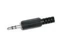 3,5 mm Klinken-Stecker stereo schwarz / Montageset zum Löten / Selbstmontage