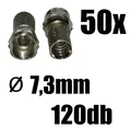 50x Fstecker 7,3mm für SAT-Kabel bis 120db