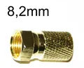 20x Fstecker 8,2mm für SAT-Kabel vergoldet