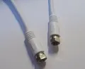 SAT Anchlusskabel mit 2x F-Stecker - koaxial geschirmt - digital - 0,5m weiss