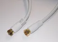 SAT-Anschluss-Kabel - FStecker GOLD - koaxial 2x geschirmt - digital - 2,5m weiß