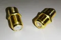 20x Fadapter F-Verbinder für SAT-Kabel - Coax - zum Schrauben GOLD