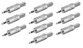 10x Klinkenstecker 3,5mm Stereo METALL - löten