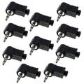 10x 3,5mm Klinkenstecker stereo Klinke Klinken Stecker .. abgewinkelt