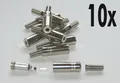 10x Klinkenkupplung 3,5mm . STEREO . Klinken Kupplungen . zum Löten . Metall