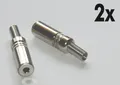 2x Klinkenkupplung 3,5 mm . STEREO . Klinke Klinken Kupplung . löt . Metall