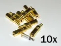 10x Klinkenkupplung 3,5mm . STEREO . Klinken Kupplungen . zum Löten . GOLD
