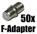 50x Fadapter F-Verbinder für SAT-Kabel - Coax - zum Schrauben