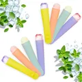 Silikon Eis Form mit Deckel - 8er Set - Wassereis Lutscher Ice Pop Tüte bunt