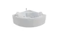 TroniTechnik Whirlpool-Badewanne ANDROS, 160 cm x 160 cm, Whirlpoolpumpe, 1-2 Personen, (inkl. Zubehör, vormontierte Badewanne mit Unterwasser LED), Premium Whirlpoolpumpe, Unterwasser LED, Massagedüsen