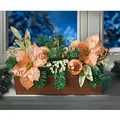3Pagen Balkonkasten mit Weihnachtsschmuck 40cm Kugeln und Glitzer Winter Fensterbank