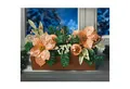 3PAGEN Blumenkasten Balkonkasten mit Weihnachtsschmuck 40cm Kugeln und Glitzer Winter