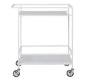 LebensWohnArt Servierwagen Moderner Barwagen LEVEN 80cm weiss Servierwagen Küchenwagen Rollen