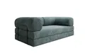 Luxusbetten24 Sofa Designer Sofa Lazy 3 Sitzer, mit Aufklappfunktion und Cordbezug, Vintage Blau