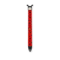 LEGAMI - Zweifarbig, Ladybug Motiv, schwarze und rote Tinte, Click&Clack Stift, Ideal für Schule Büro Zuhause, Zweifarbig, 1 mm Spitzendurchmesser