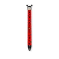 Legami - Click&Clack Pen in Two Colours, Ladybug Theme, Red and Black Ink, Snap