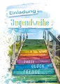 KE - 5er Set Einladungskarten für Jugendweihe, Jungen & Mädchen, inkl. Innentext & Umschläge, Format C6 - Motiv: Weg 1
