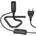 ledscom.de Tischlampe / Lampenfassung / Triangle-Dreieckfuß TRIN, Schalter, Aluminium, schwarz, 1x E14 max. 60W