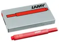 LAMY Großraum-Tintenpatronen T10 rot im Blister 5 Patronen