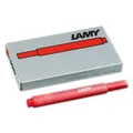 5x LAMY Tintenpatronen T10 825 ROT für Füller Füllhalter Safari Al Star usw