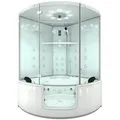 AcquaVapore by Sandra Jentho Whirlpool, Weiß, Glas, Kunststoff, Metall, 140x210x140 cm, CE, Badezimmer, Baden & Duschen, Badewannen