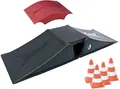 Best Skater Rampe Doppelrampen-Set Pylon Skateboard, Inliner 8tlg schwarz rot