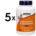5 x NOW Foods Glucosamine & Chondroitin, with Trace Mineral (249,98 EUR/kg)