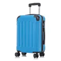 Koffer Trolley Reisekoffer Suitcase, Rollkoffer Handgepäck ,mit 4 Rollen360°, Hartschalenreisekoffer, Zahlenschloss, Weicher Gummigriff(XL,Blau)