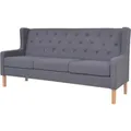 vidaXL 2-Tlg Sofa-Set Stoff Grau Modell 3
