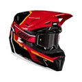 Helm MIT Brille LEATT KIT Moto 7.5 V26 RED (59-60 cm) L
