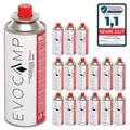 EVOCAMP 16x Butan Gaskartuschen 227g Typ MSF-1a für Campingkocher, Gasheizung