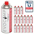 EVOCAMP 16x Butan Gaskartuschen 227g Typ MSF-1a für Campingkocher, Gasheizung