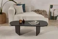 Skye Decor, Ovalis - Wood Black, Couchtisch, Holz Schwarz, 100 % Melaminplatte, 130 x 65 x 40 cm