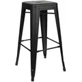 Mid.you Barhocker, Schwarz, Metall, 44x77x44 cm, stapelbar, abwischbar, Esszimmer, Barmöbel, Barhocker