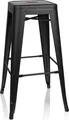 hjh OFFICE Barhocker VANTAGGIO HIGH Metall Hocker bis 150 kg belastbar Sitzhöhe 77 cm