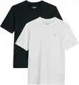 Marc OߴPolo Denim Herren T-Shirts aus Bio-Baumwolle 2er Pack, Schwarz (Black_Multi_02), XL