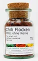 Chiliflocken mild ohne Kerne chili crushed 70g Glas Gewürzkontor München
