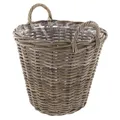 Frank Flechtwaren Pflanzkorb Rattan maxi 107947 Weidenkorb Blumenkorb mit Folie