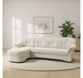 DOMO collection Ecksofa Flores Schlafsofa, B/T/H: 233/142/86 cm, L-Form, wahlweise mit Bettfunktion, wahlweise mit Federkern, auch in Leder