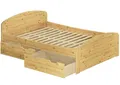 ERST-HOLZ Massivholzbett Doppelbett Funktionsbett 140 cm x 200 cm Kiefer Massiv, Kiefer farblos lackiert