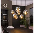 famlights Pendelleuchte famlights, Pendelleuchte Leana in Transparent E27 7-flammig