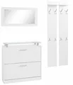 Garderoben-Set "Finn", (Set, 3 St.), mit Glasablage, weiß matt/weiß matt